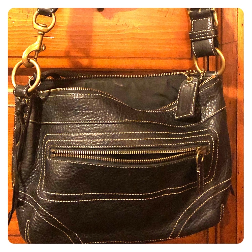 Coach Leather handbag w/adjustable strap